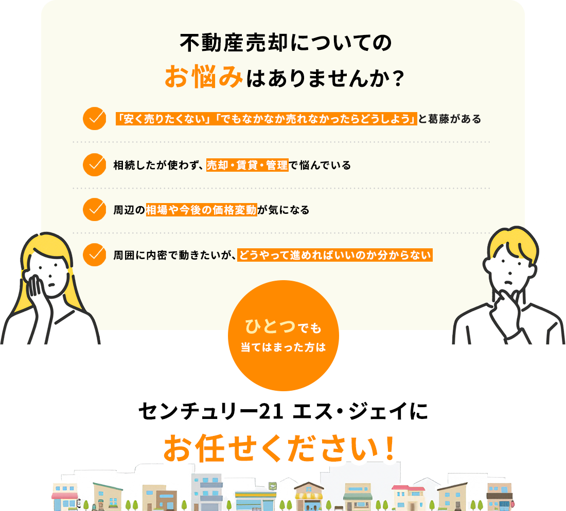 不動産売却についてのお悩みありませんか?
